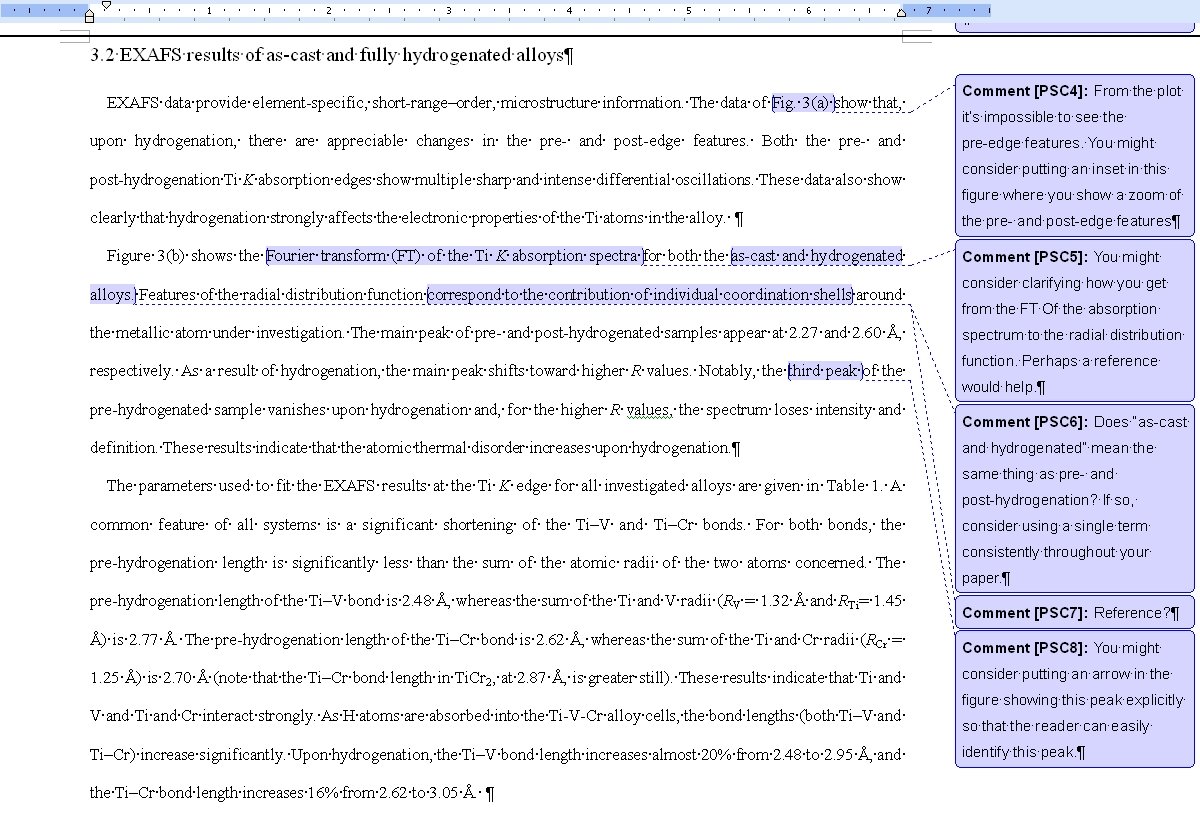 Sample text x-ray analysis original document